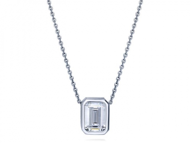 Diamond solitaire necklace, tiffany