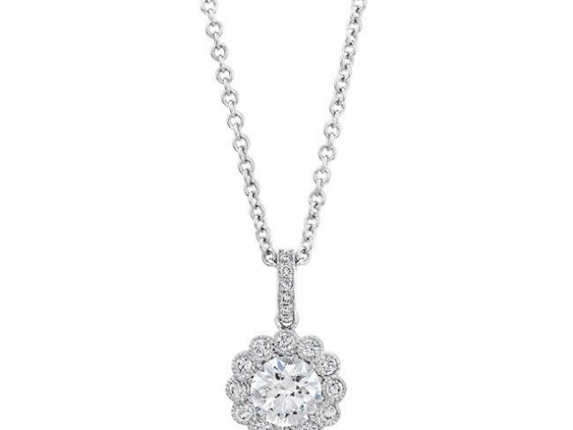 round solitaire necklace