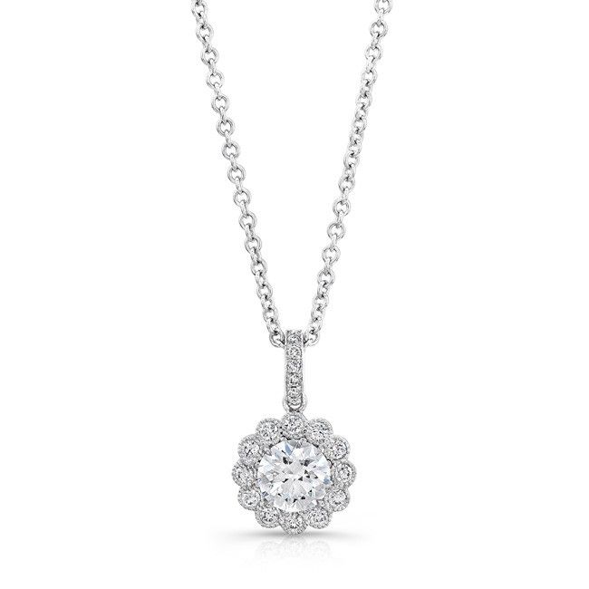 round solitaire necklace