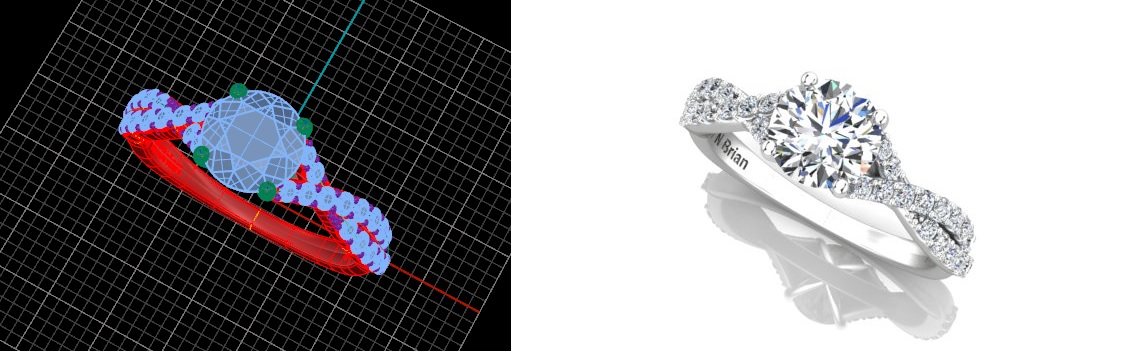 custom infinity engagement ring